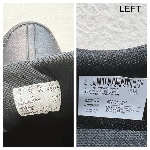 Clarks Collection Men’s Sherwin Way Black Tumbled Leather Lace Shoes Size 9 & 10 - Picture 14 of 16